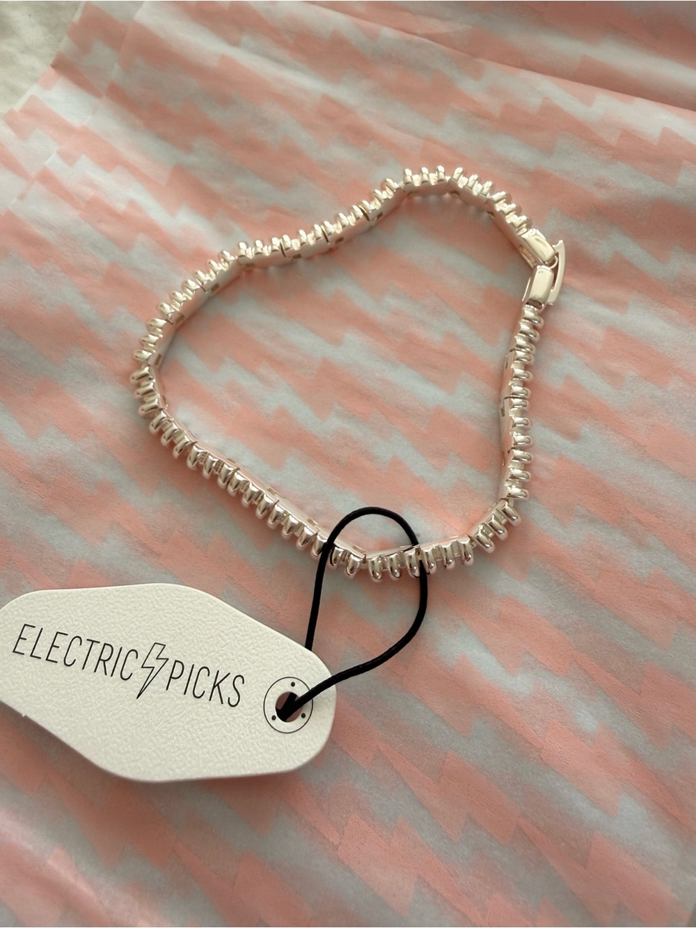 Electric Picks Silver Bronx Bracelet